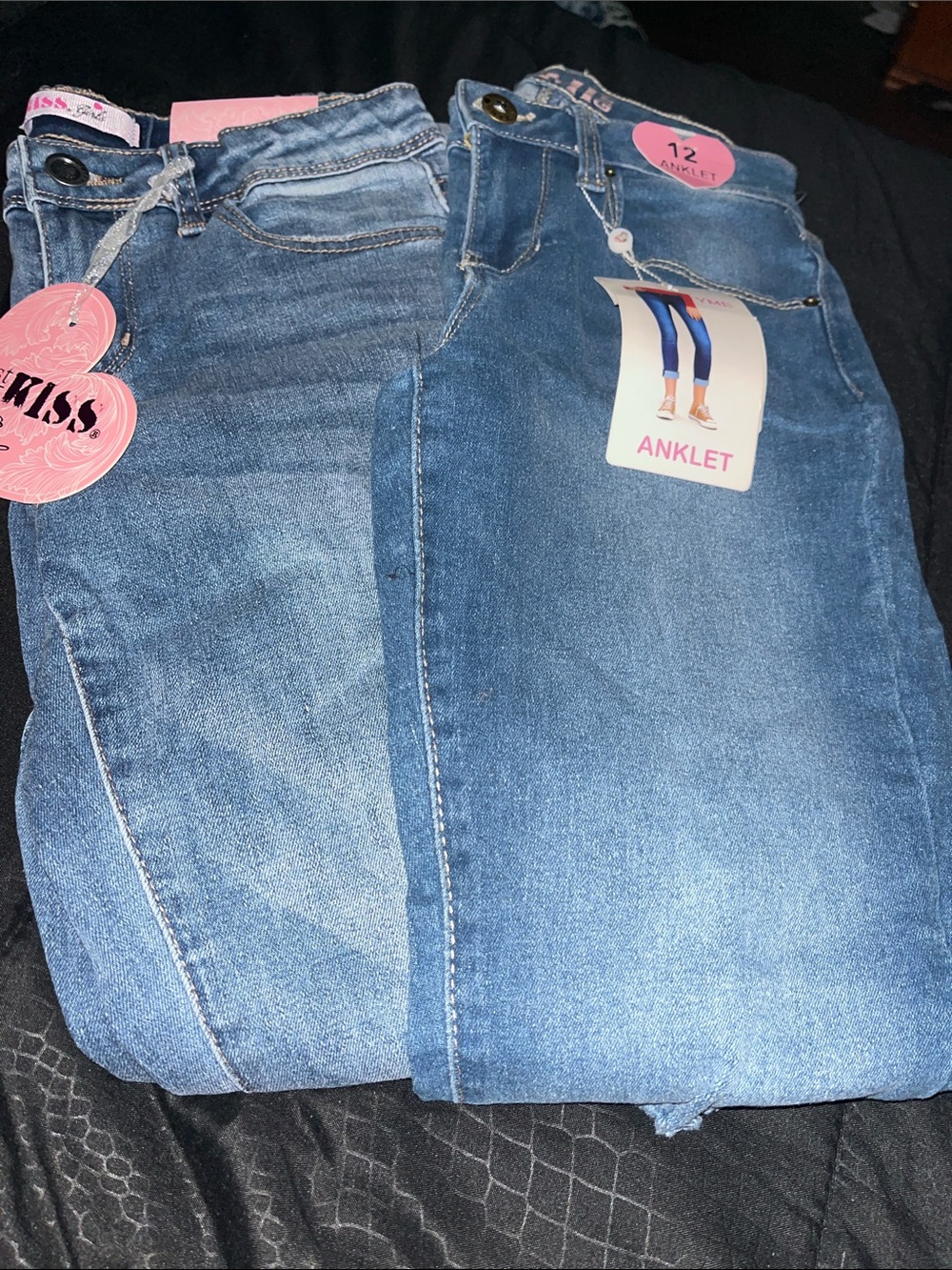YMI Girl’s Skinny distressed Jeans - Two Blue Washes